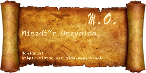 Miszár Oszvalda névjegykártya